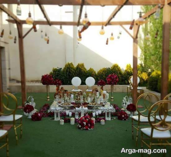 مدل سفره عقد با گل طبیعی