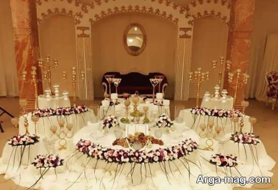سفره عقد با گلهای طبیعی