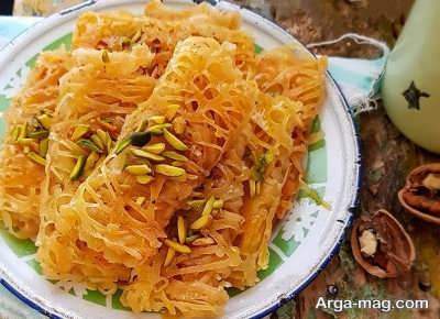 مراحل تهیه شیرینی رشته ای