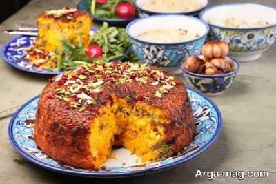 مراحل تهیه ته چین شیرازی