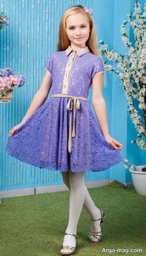 مدل لباس مجلسی گیپور دخترانه 