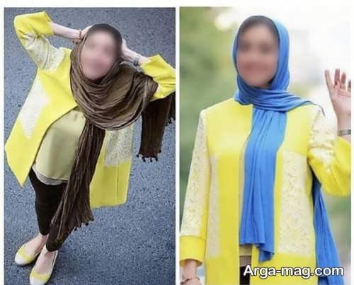 ست مانتو زرد برای استایل های مد روز + عکس