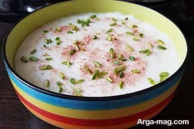 طرز پخت فرنی زعفرانی