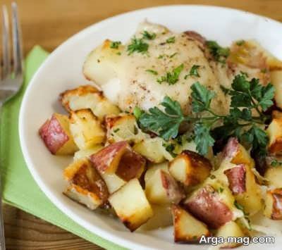 نحوه تهیه سیب زمینی پنیری