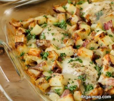 دستور تهیه سیب زمینی پنیری