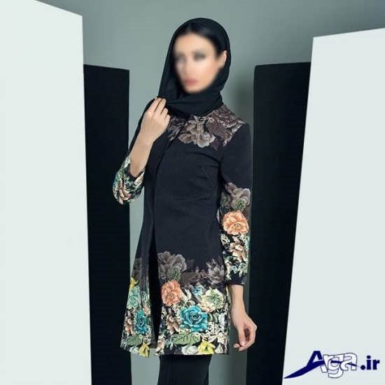 مدل مانتو زیبا حاشیه دار