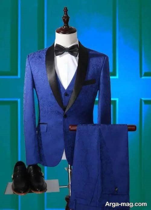 مدل کت اسموکینگ آبی روشن