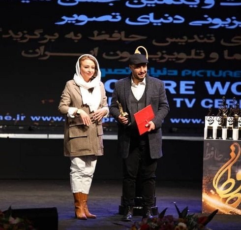 جواد عزتی و مه لقا باقری در جشن حافظ 1400