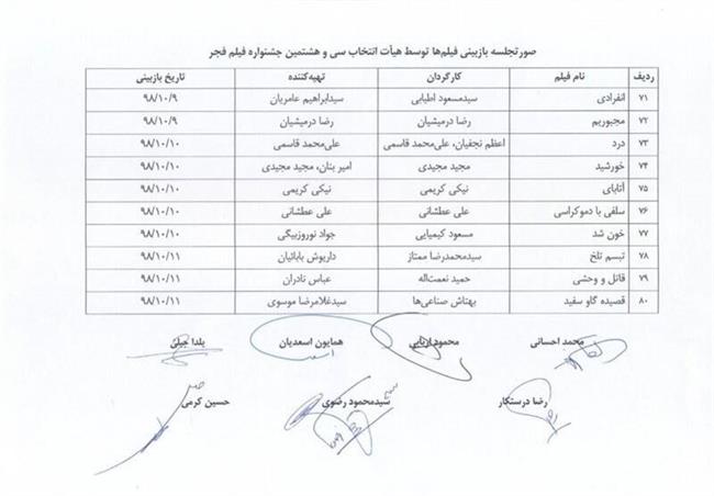 سینمای ایران , فیلم , جشنواره فیلم فجر ,