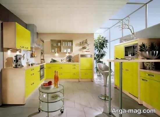 سری اول دکوراسیون آشپزخانه زرد
