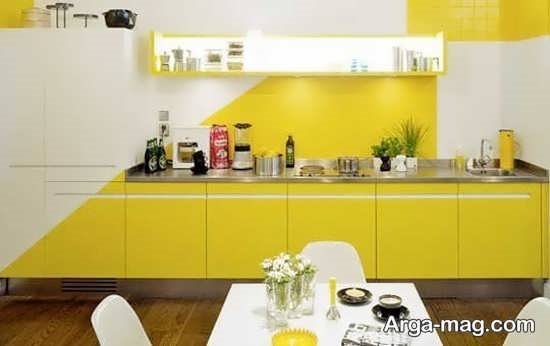 انواع زیبا تزیینات آشپزخانه زرد