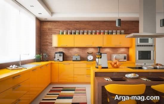 انواع تزیینات آشپزخانه زرد