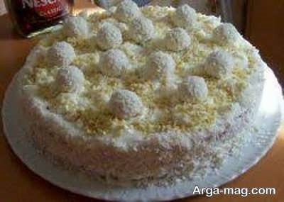 طرز تهیه کیک رافائلو خوش پخت و خوشمزه ویژه پذیرایی