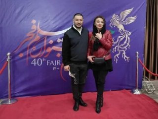 جواد عزتی و همسرش در جشنواره فیلم فجر+عکس