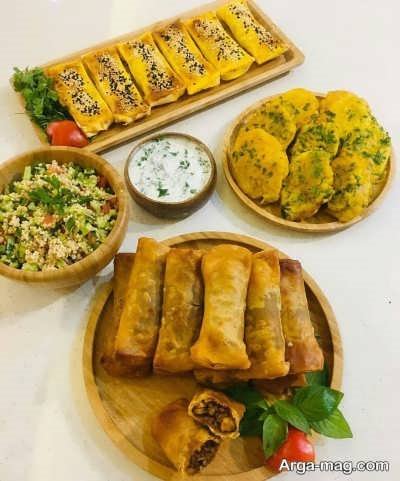 بورک گوشت و سبزیجات 