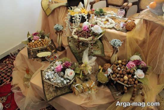 تزیین وسایل سفره عقد