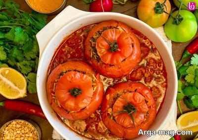 طرز تهیه دلمه گوجه فرنگی