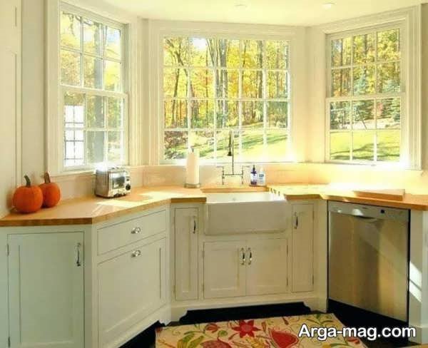دیزاین آشپزخانه پنجره دار به استفاده از روش های آسان