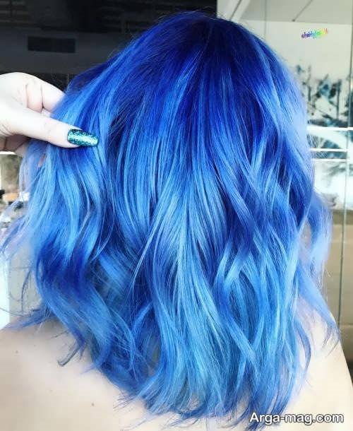 رنگ مو آبی روشن