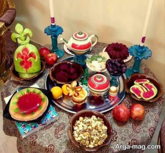 متفاوت ترین تزئینات میز شب یلدا 