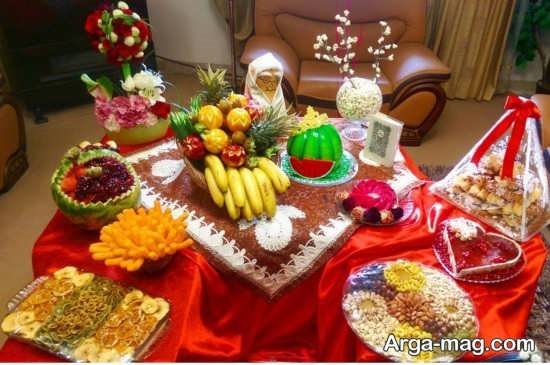 زیباترین تزئینات میز شب یلدا 