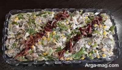 طرز تهیه سالاد مرغ و قارچ رژیمی اما خوش طعم و لذیذ