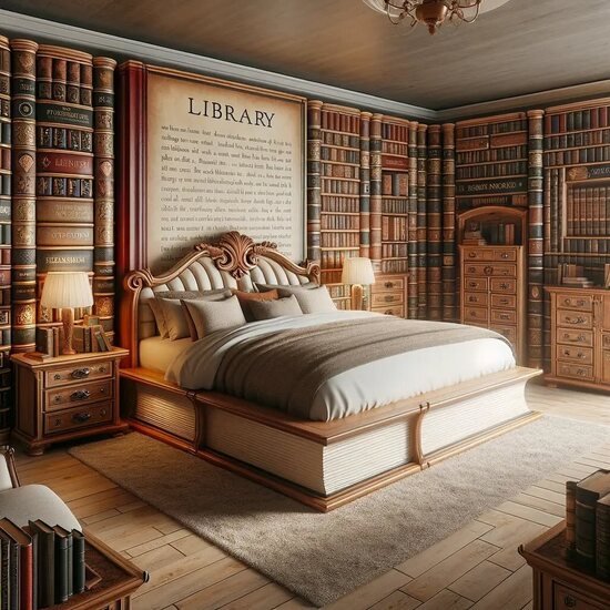 وقتی تختخواب و اتاق خوابت الهام گرفته از کتاب و کتابخانه باشه!