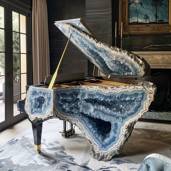 پیانوی الهام گرفته از سنگ ژئود