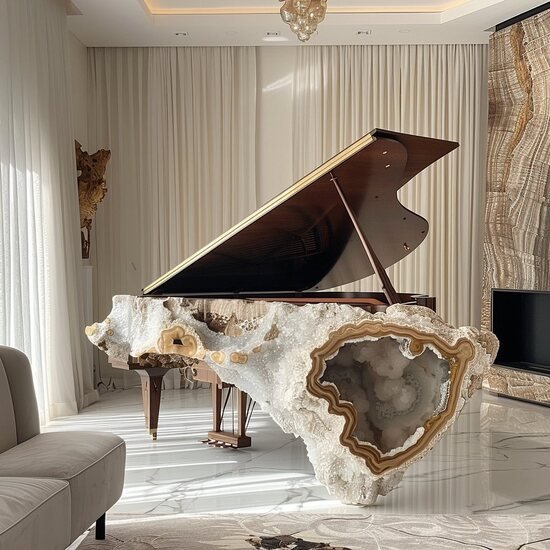 پیانوی الهام گرفته از سنگ ژئود