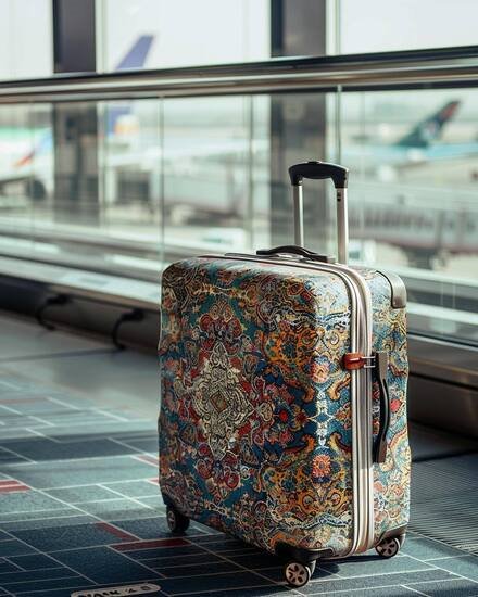 چمدان های مسافرتی با نقش و نگار قالی ایرانی