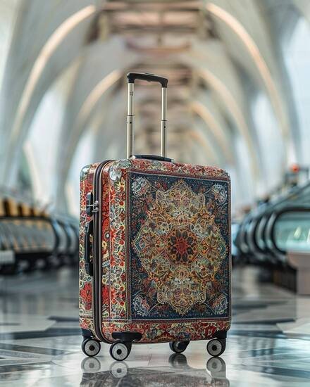 چمدان های مسافرتی با نقش و نگار قالی ایرانی