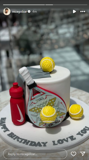 عکس؛ کیک تولد گلزار با طرح ورزش مورد علاقه‌اش