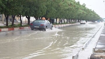 بارش باران در جاده‌های 9 استان