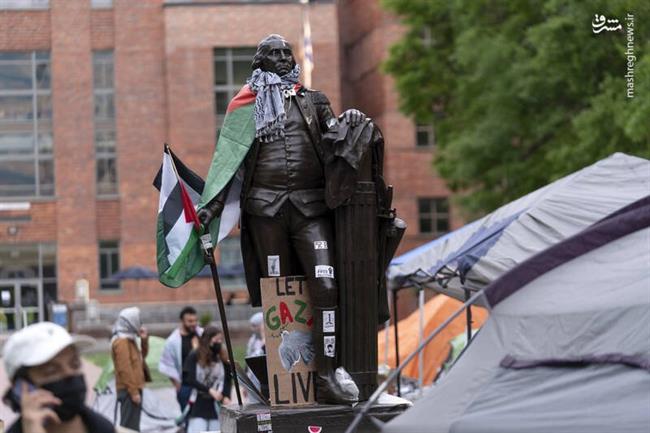 سیل حمایت از فلسطین در دانشگاه‌های آمریکا/ دیده‌بان حقوق بشر: آمریکا سرکوب دانشجویان را متوقف کند