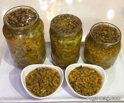 طرز تهیه ترشی ریحان و بادمجان چاشنی عالی و خوش طعم