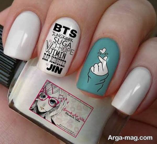 مدل متفاوت طراحی ناخن bts