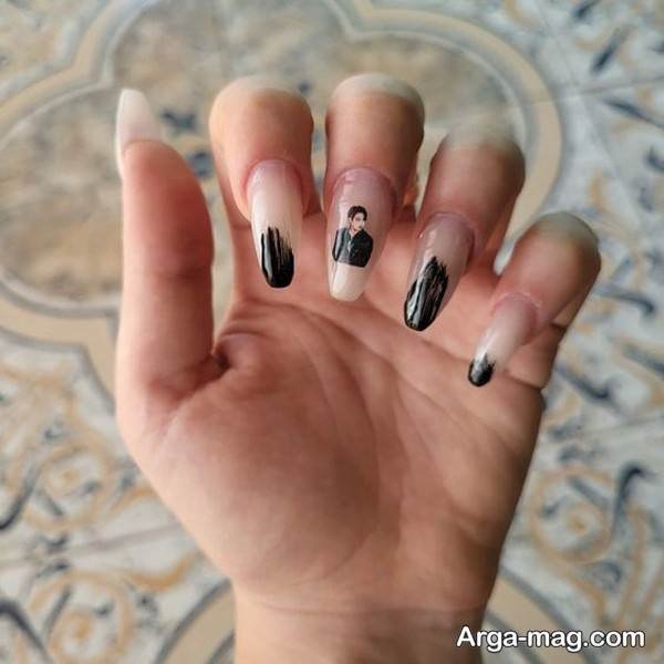 طراحی ناخن BTS شیک