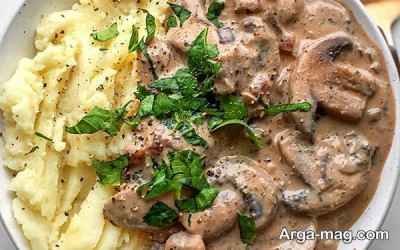 طرز تهیه قارچ استراگانوف غذای فرنگی خوشمزه با قارچ