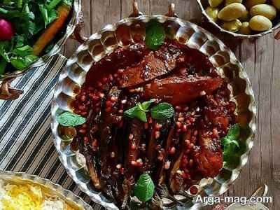 طرز تهیه خورش انار بادمجان سنتی و خوش طعم