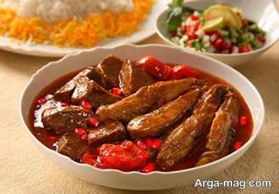 مواد خورش انار بادمجان