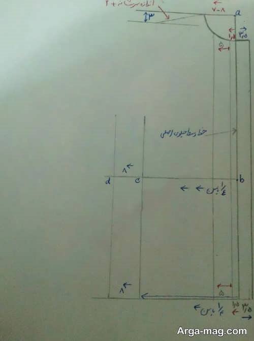 مراحل الگوکشی شنل آستین دار