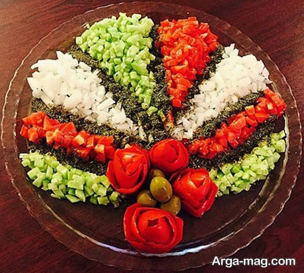 دیزاین سالاد برای کنار غذا و به عنوان یک غذای سبک