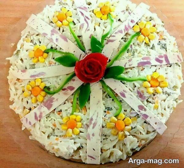 دیزاین سالاد برای کنار غذا و به عنوان یک غذای سبک