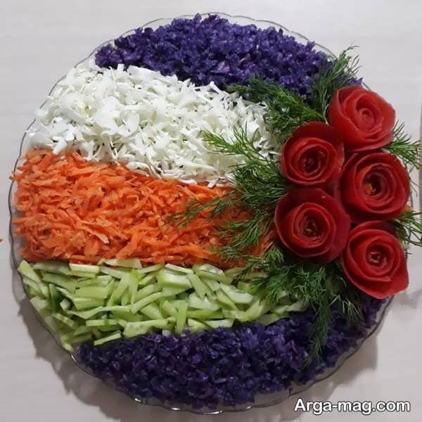 دیزاین سالاد برای کنار غذا و به عنوان یک غذای سبک