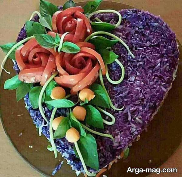 دیزاین سالاد برای کنار غذا و به عنوان یک غذای سبک