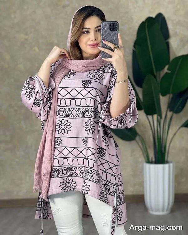 تونیک دخترانه 1404 در طرح خاص