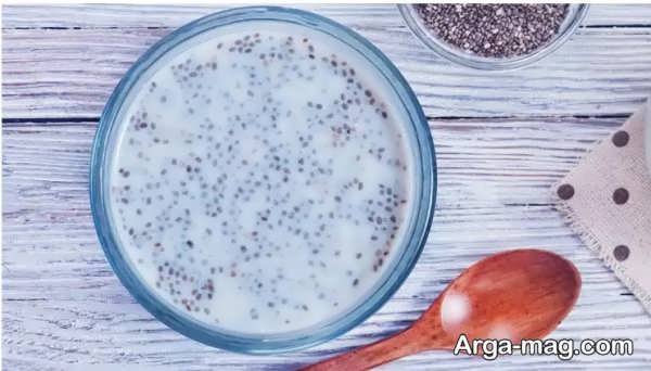 ماسک دانه چیا و شیر