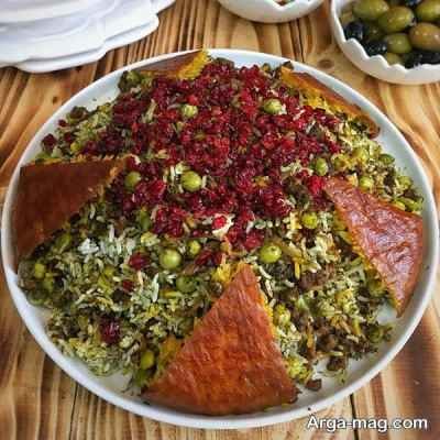 طرز تهیه ته چین نخود فرنگی