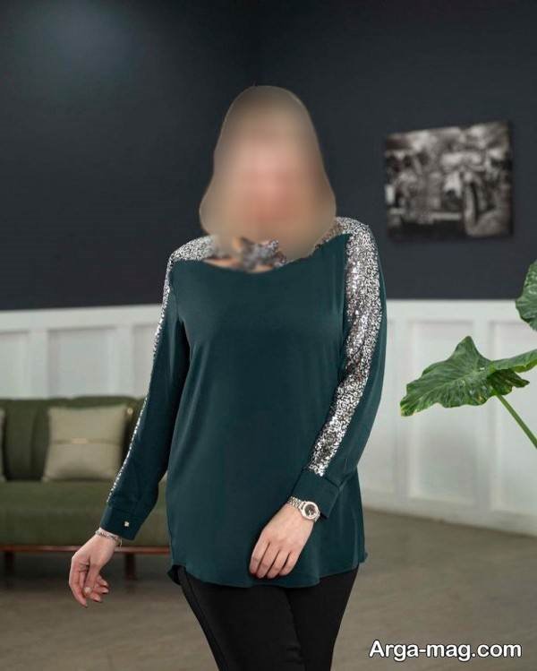 شومیز زیبا پولکی