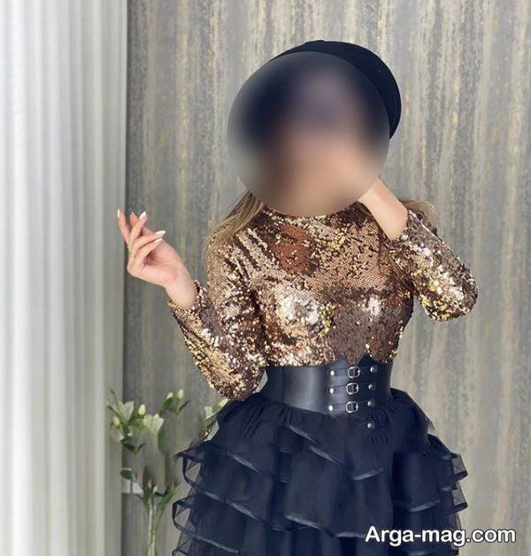 مدل شومیز پولکی ساده